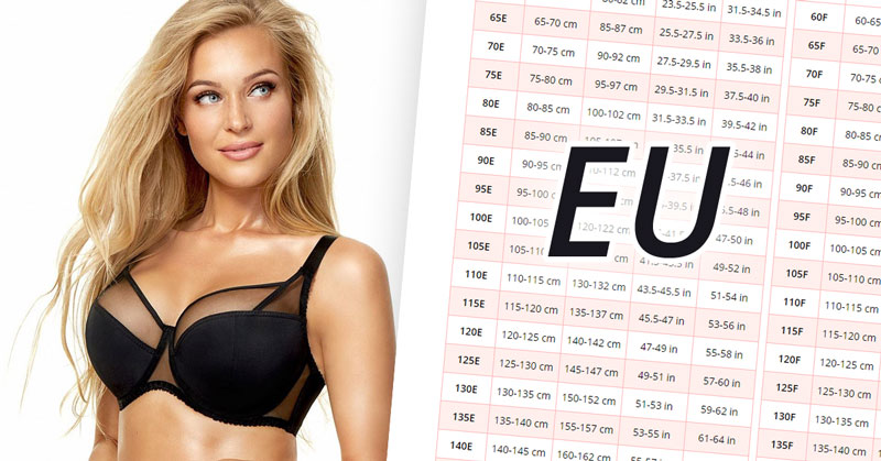 Bras in European bras sizes