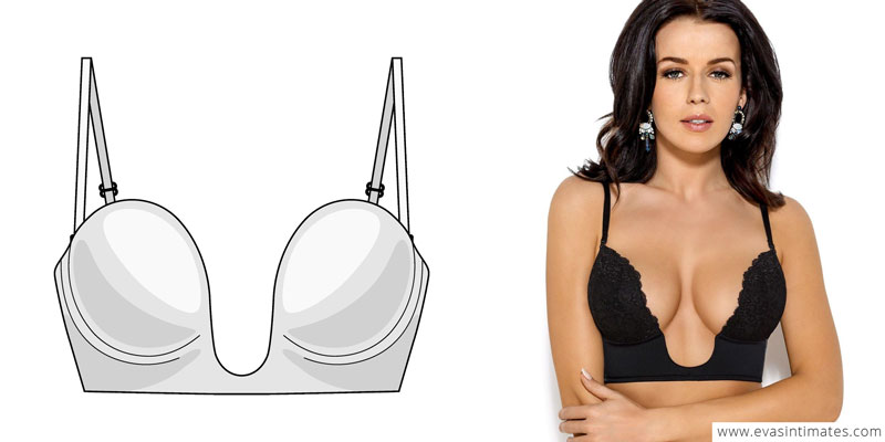 Women Sexy Bra Deep Plunge Wireless Soft Gather Lightly Bras (40D-115E)