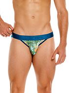 Men's thong, tropical pattern